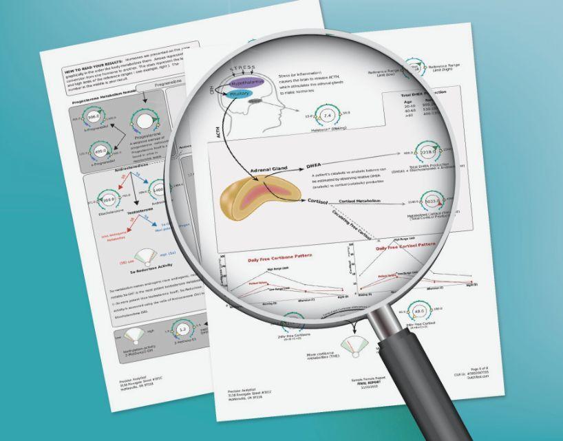 Hormonální test DUTCH - Analýza hormonů, kortizolu a oxidačního stresu