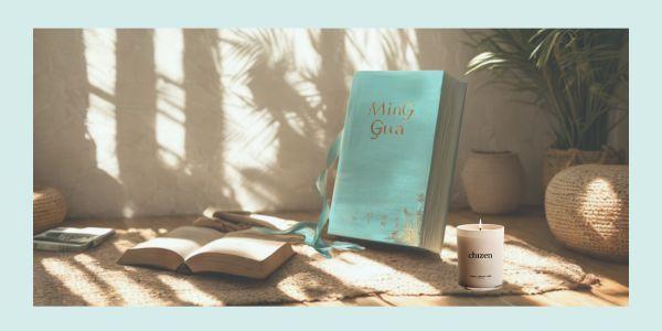 Ming Gua svíčka s QR kódem - naskenujte a odhalte, co vám do života přinese harmonii a úspěch. Objevte své šťastné směry, barvy a rituály pro naplněný život.